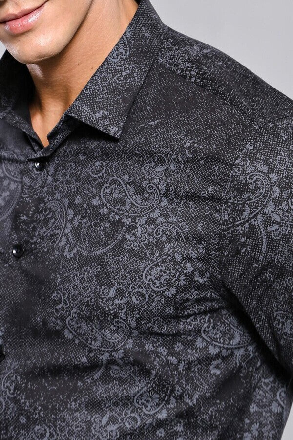 Floral Black Shirt | Wessi