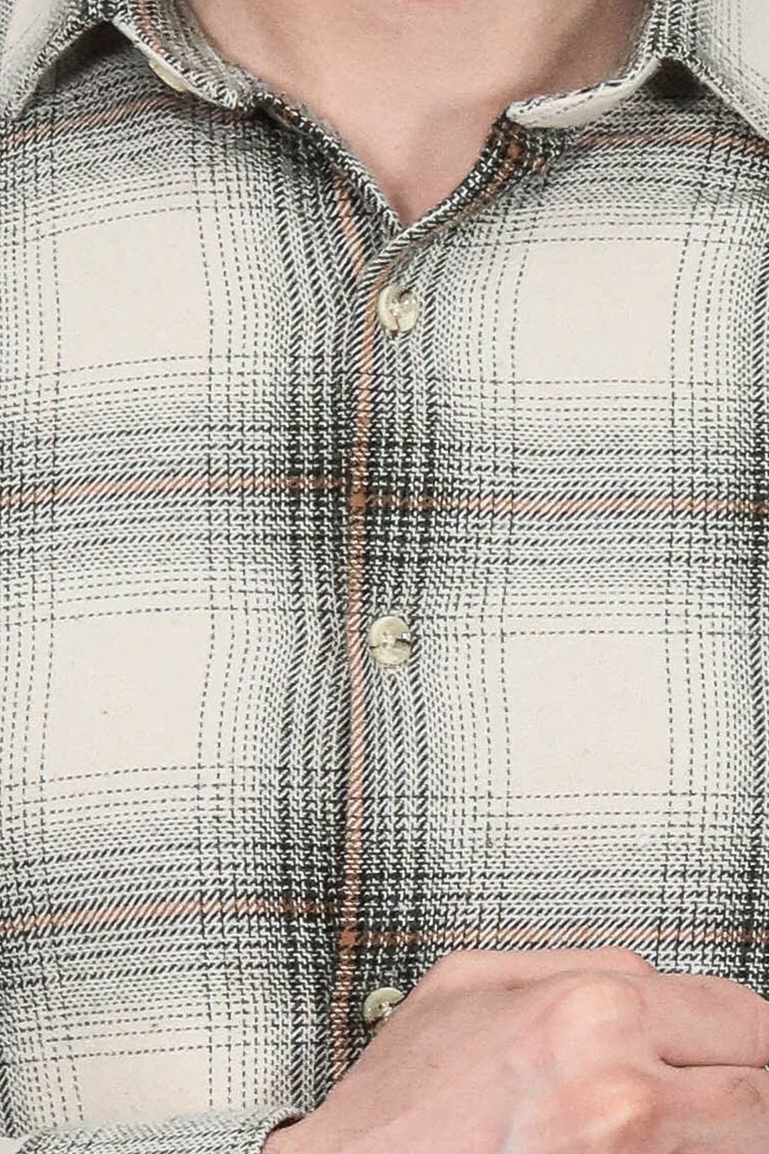 Checked Beige Men Lumberjack Shirt - Wessi