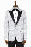 Blazer de fiesta para hombre en azul claro con estampado brillante - Wessi