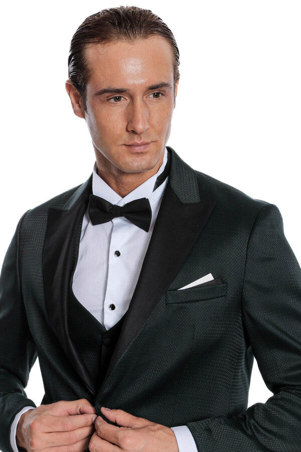 Green Modeled Lapel Tuxedo | Wessi