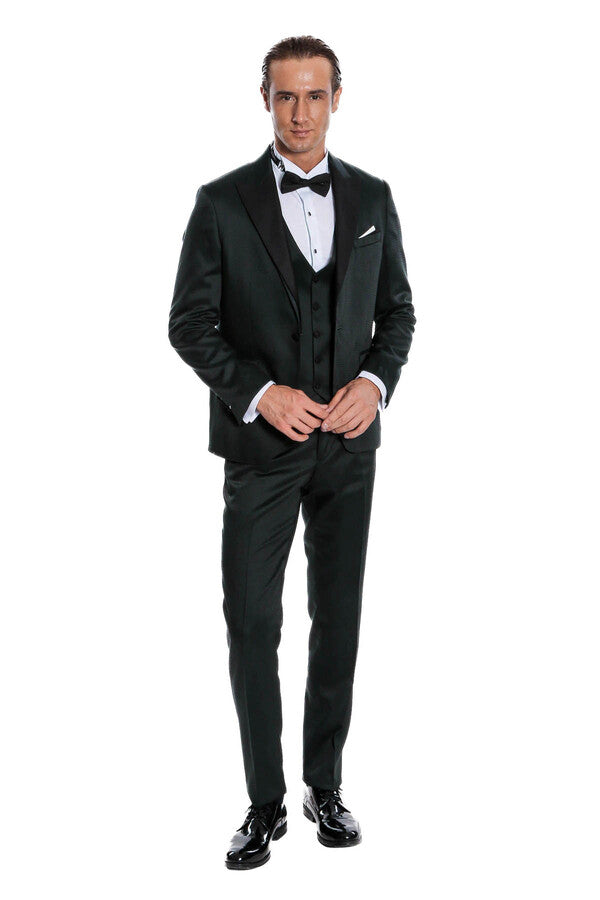 Green Modeled Lapel Tuxedo | Wessi