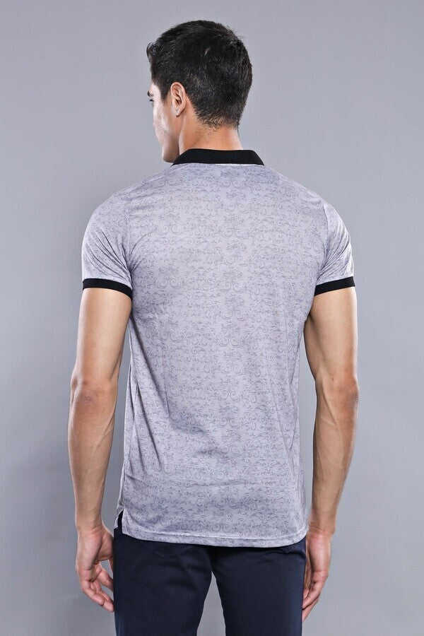 Camiseta floral gris para hombre | Wessi