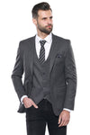 Grey Plain Blazer and Vest Set | Wessi