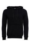 Sudadera con capucha y bolsillo para hombre, color negro liso - Wessi