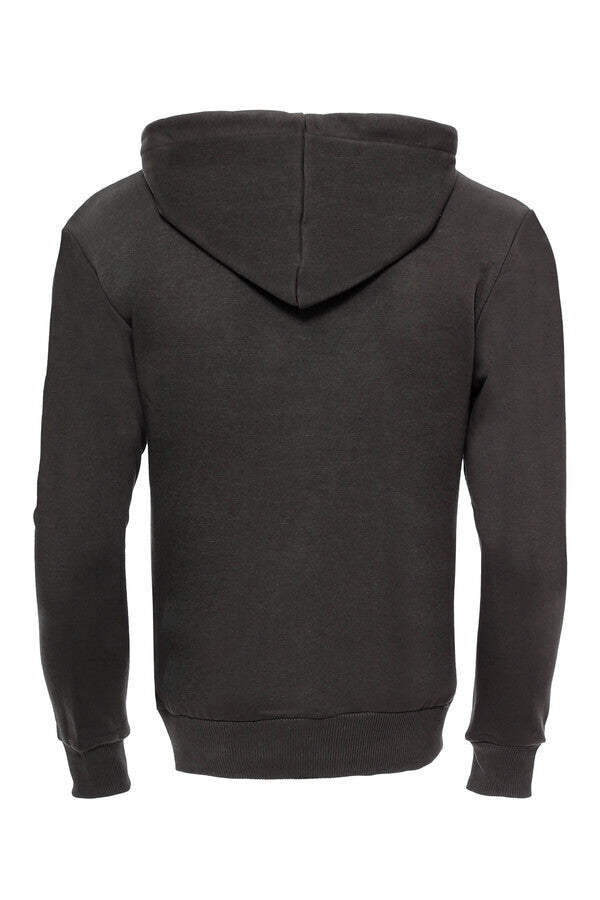 Hooded Pocket Plain Green Men's Sweatshirt - Wessi