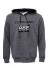 Hooded Pocket Printed Dark Grey Sweatshirt - Wessi