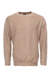 Horizontal Striped Beige Men's Sweatshirt - Wessi