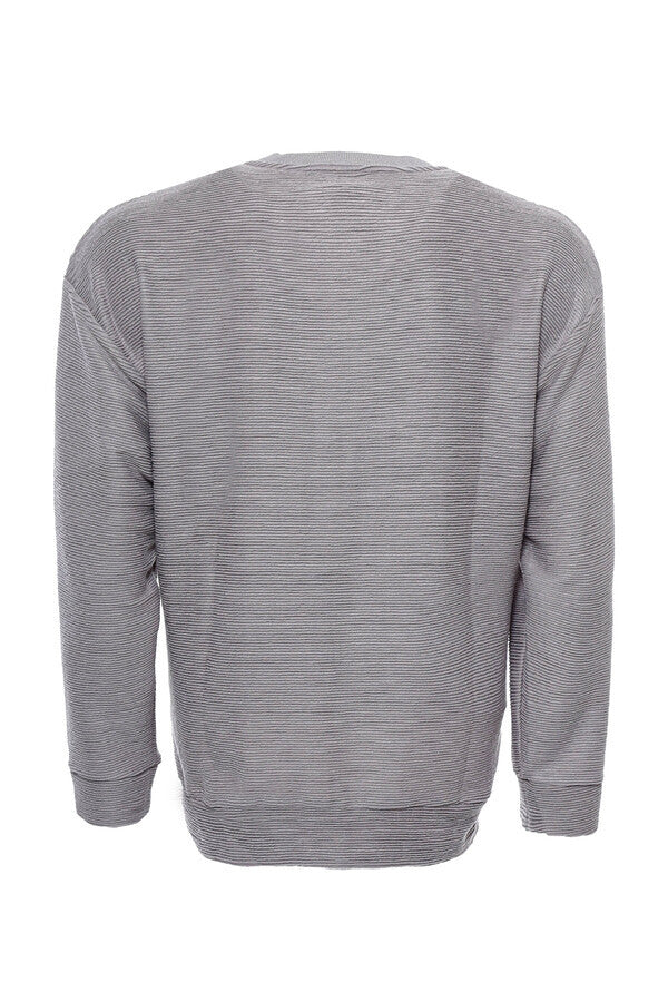 Sudadera de hombre gris con rayas horizontales - Wessi