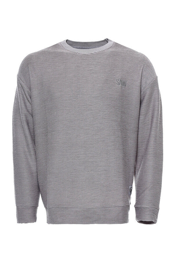 Sudadera de hombre gris con rayas horizontales - Wessi