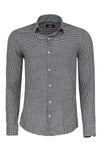 Houndstooth Pattern Black Men Shirt - Wessi