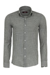 Houndstooth Pattern Green Men Shirt - Wessi