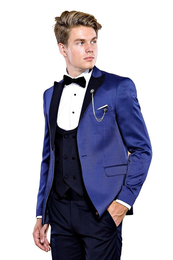 Traje de boda azul índigo para hombre | Wessi