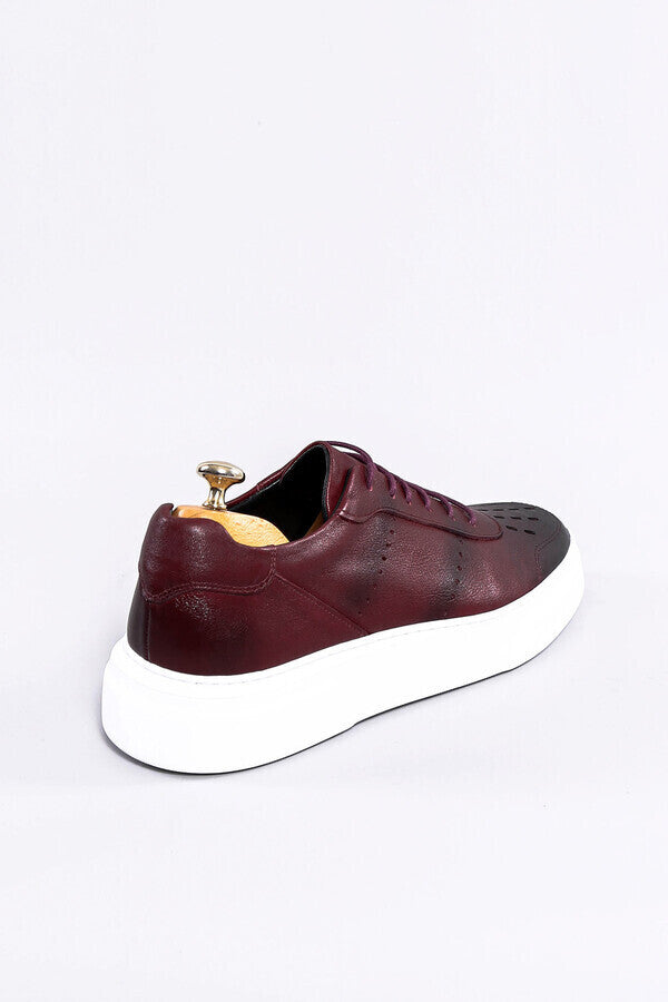 Leather Burgundy Sneakers | Wessi