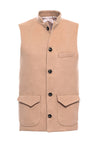 Light Brown Cachet Mandarin Collar Vest - Wessi