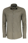 Tiny Check Patterned Slim Fit Light Brown Men Shirt - Wessi