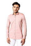 Pink Patterned Slim-Fit Men Shirt | Wessi