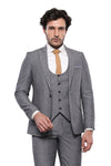 Linen Touch Black 3 Piece Men's Suit | Wessi