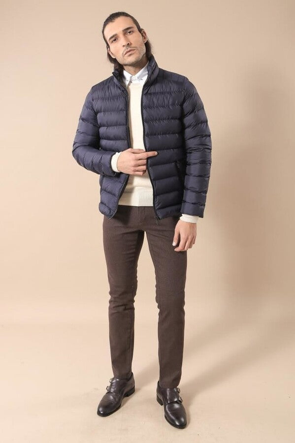 Navy Short Men Down Jacket | Wessi