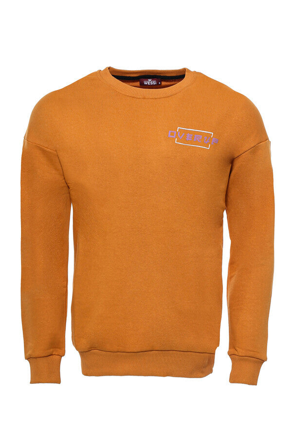 Sudadera con cuello redondo y estampado naranja - Wessi