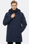 Blue Pocket Hooded Men's Coat - Wessi