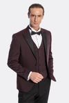Vested Burgundy Tuxedo | Wessi