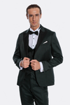 Esmoquin verde con solapa modelada | Wessi