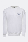 Crew Neck Both Side Printed White Sweatshirt - Wessi