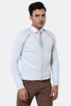 Blue Cotton Men Knitwear - Wessi