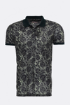 Green Floral Polo Neck Men T-Shirt - Wessi