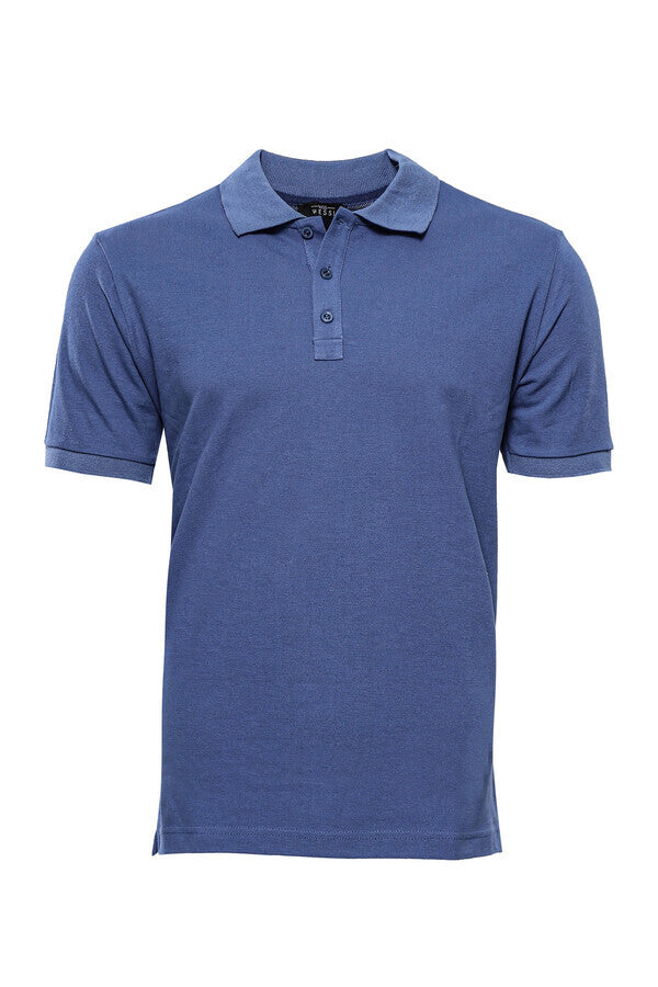 Camiseta de cuello polo azul Oxford - Wessi