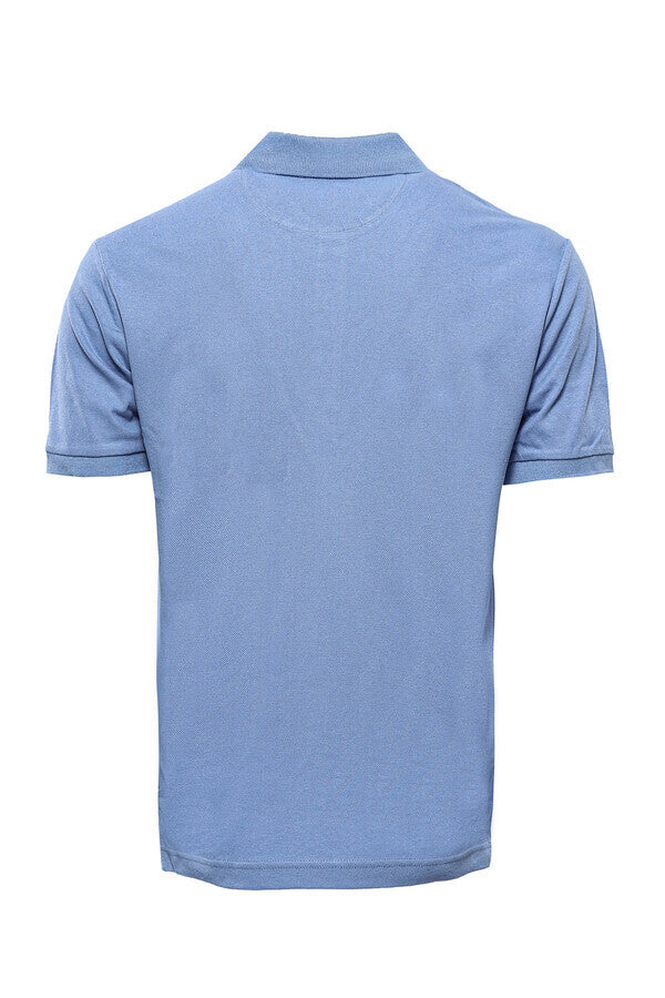 Camiseta azul con cuello polo Oxford - Wessi