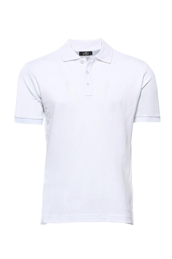 Camiseta blanca Oxford con cuello de polo - Wessi