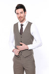 Dark Brown Men  Vest - Wessi