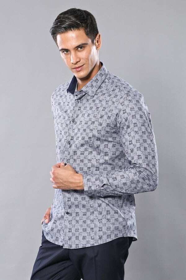 Patterned Long Sleeve Shirt | Wessi