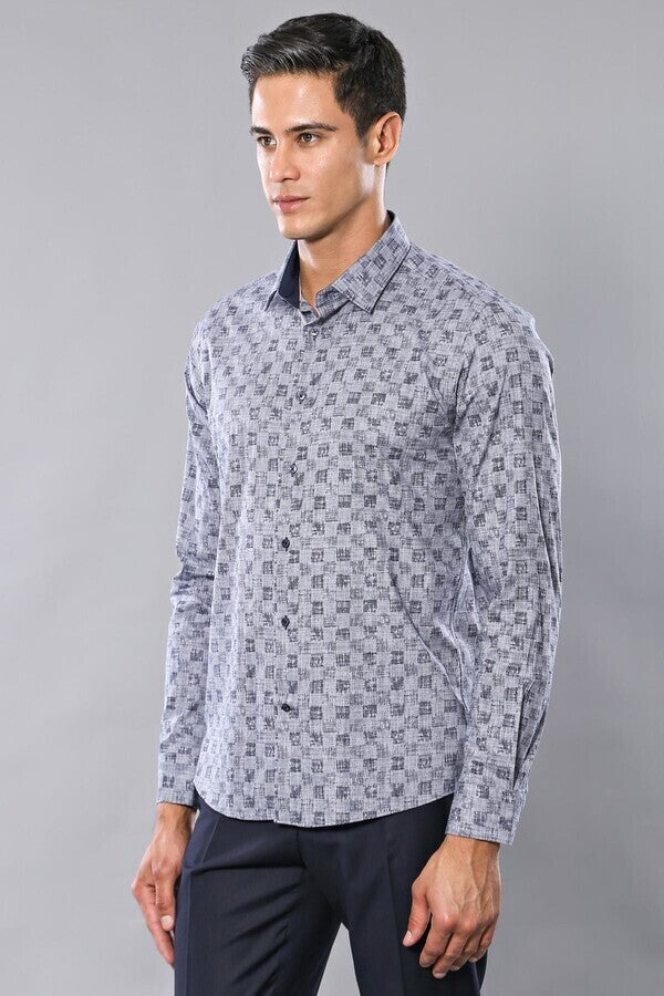 Patterned Long Sleeve Shirt | Wessi
