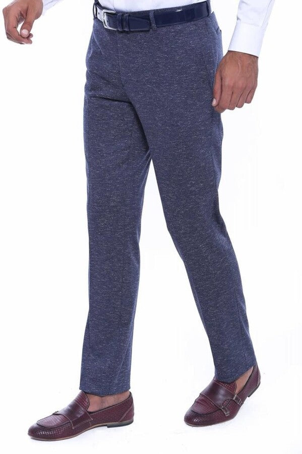 Pantalones de hombre azul marino estampados - Wessi