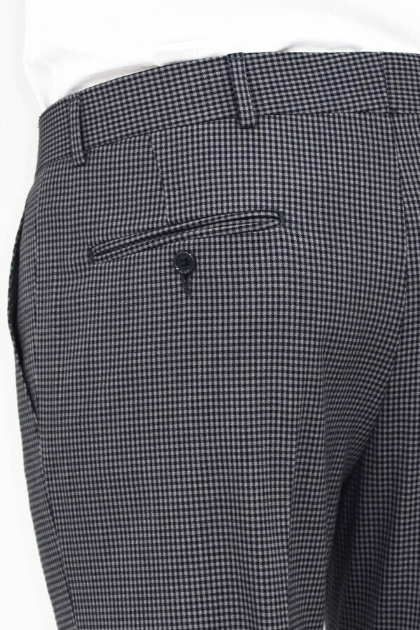 Pantalones de hombre en gris oscuro ajustados y estampados - Wessi