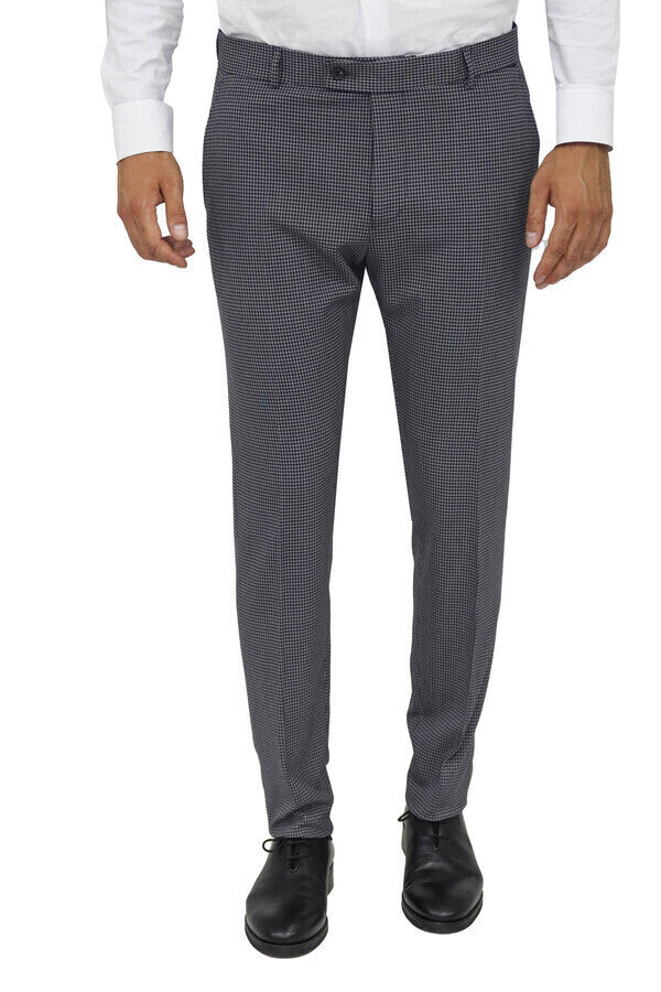 Pantalones de hombre en gris oscuro ajustados y estampados - Wessi