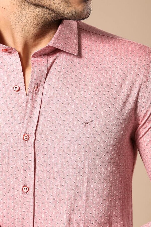 Camisa de algodón rosa para hombre | Wessi