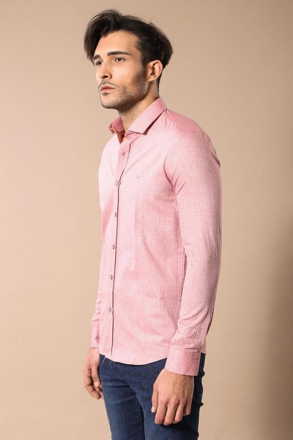 Camisa de algodón rosa para hombre | Wessi