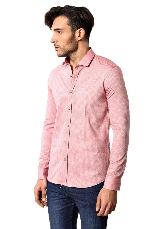 Camisa de algodón rosa para hombre | Wessi