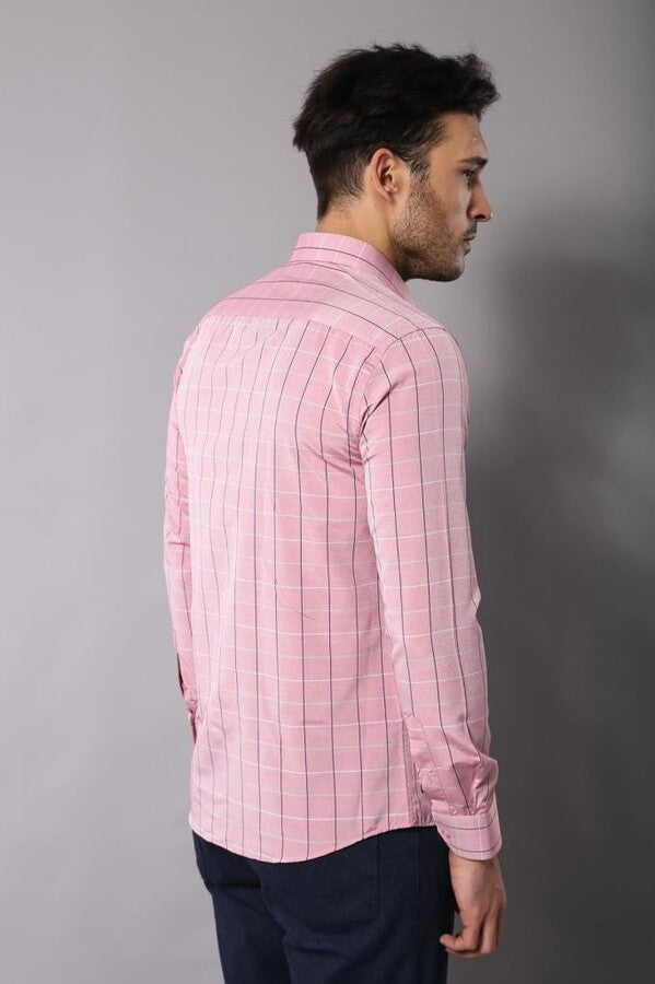 Camisa de cuadros rosas para hombre | Wessi