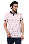 Camiseta polo estampada rosa | Wessi