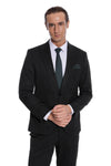 Plain 2 Piece Slim Fit Black Men Suit - Wessi