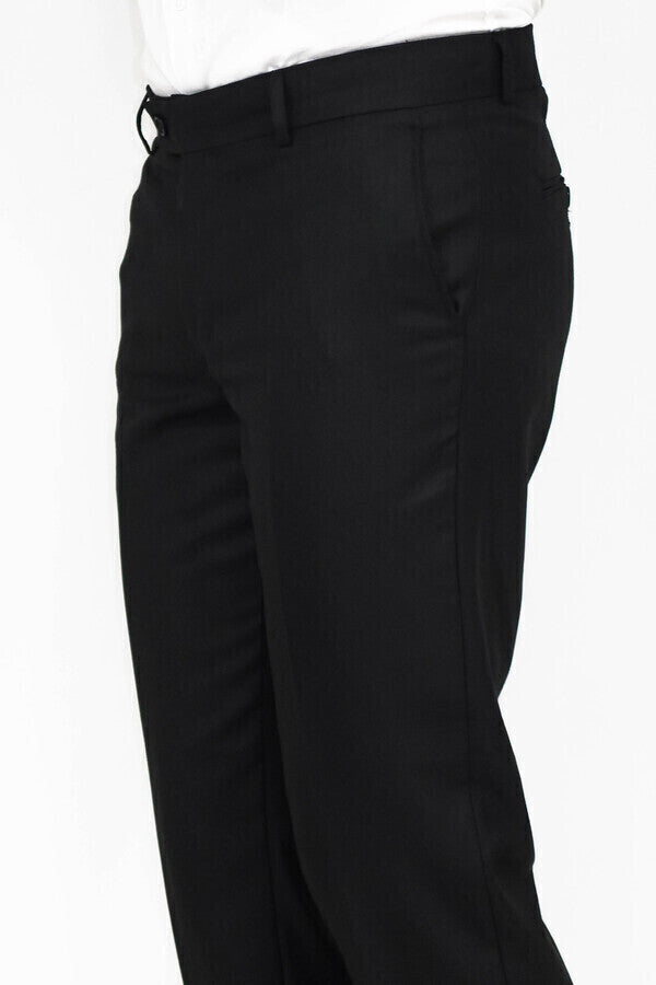 Pantalones negros lisos para hombre - Wessi