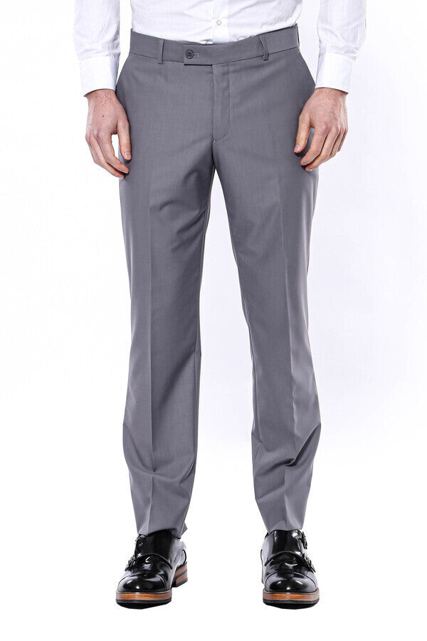 Pantalones de hombre gris liso - Wessi