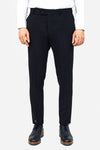 Plain Navy Blue Men Dress Pants - Wessi