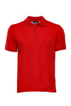 Camiseta lisa con cuello polo en color rojo - Wessi