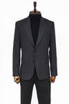 Plain Slim Fit Sport Anthracite Men Blazer - Wessi