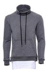 Sudadera con cuello en punta y detalle de color gris oscuro para hombre - Wessi